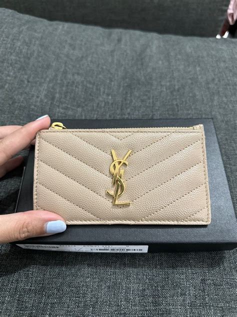 saint laurent zipped card case.